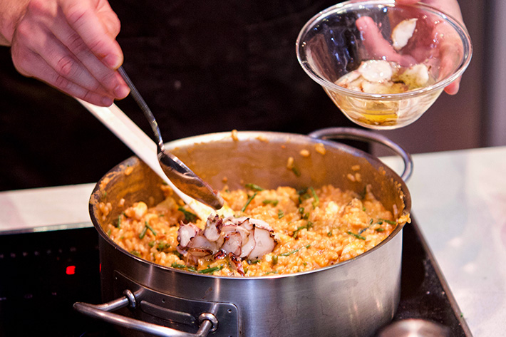 arroz con pulpo paso 6
